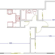 New Berlin Coachlight Drive Apartments 2 bedroom floor plan