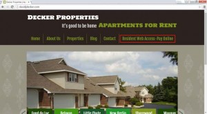 Decker online payment access, it works for paying the rent on your Little Chute apartment