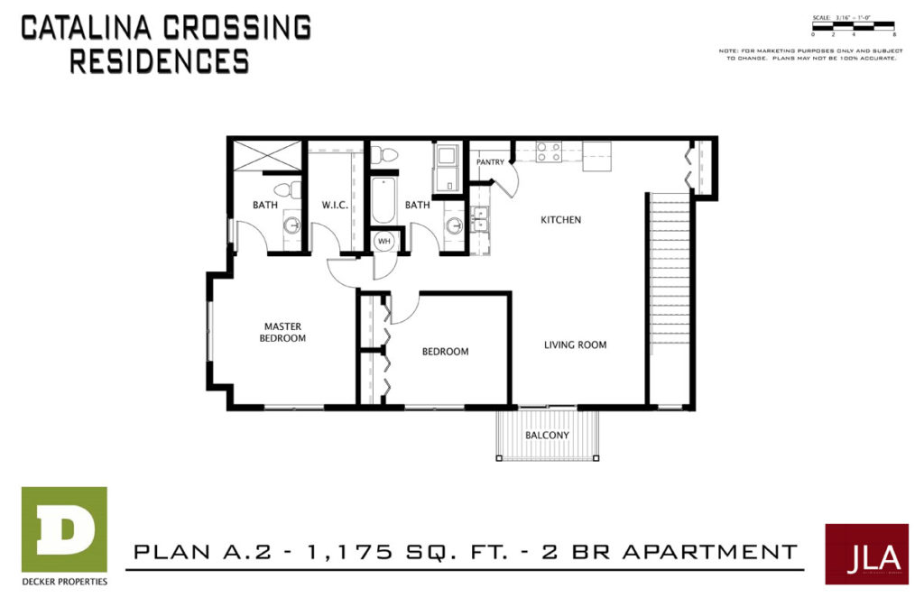 Madison Catalina Crossing 2 bed floor plan a2