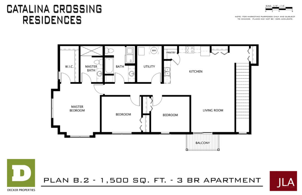 Madison Catalina Crossing 3 bed floor plan b2